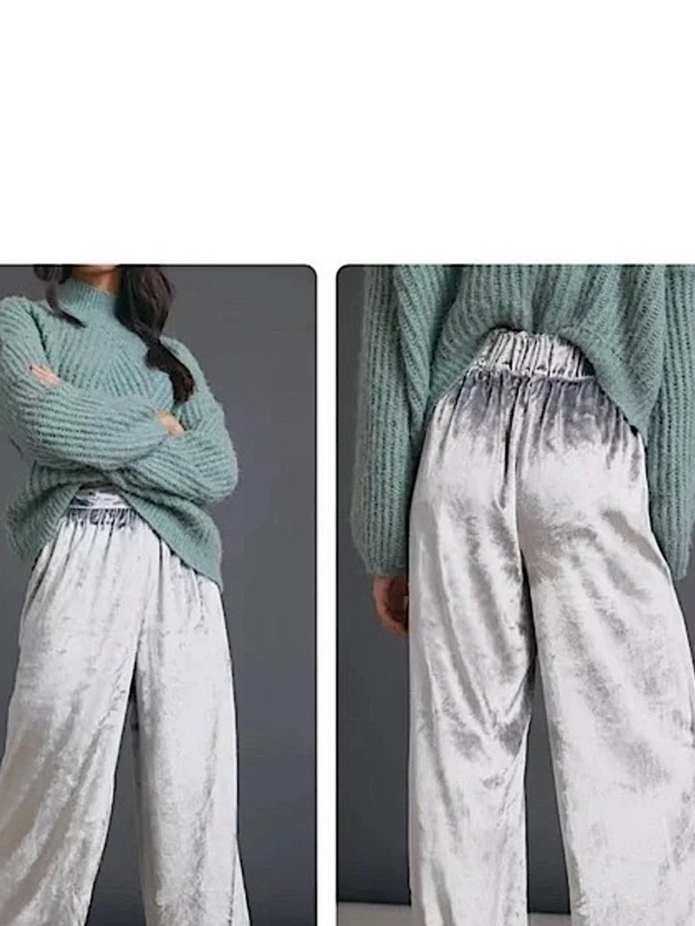 Anthropologie Chunky Turtleneck Sweater in Sage Green